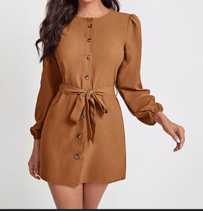 Tan chic dress