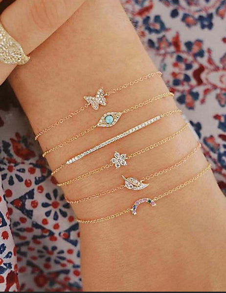 6pcs good luck charms bracelet