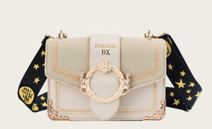 Beige graphic crossbody