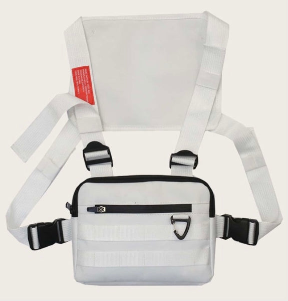 White biker front bag