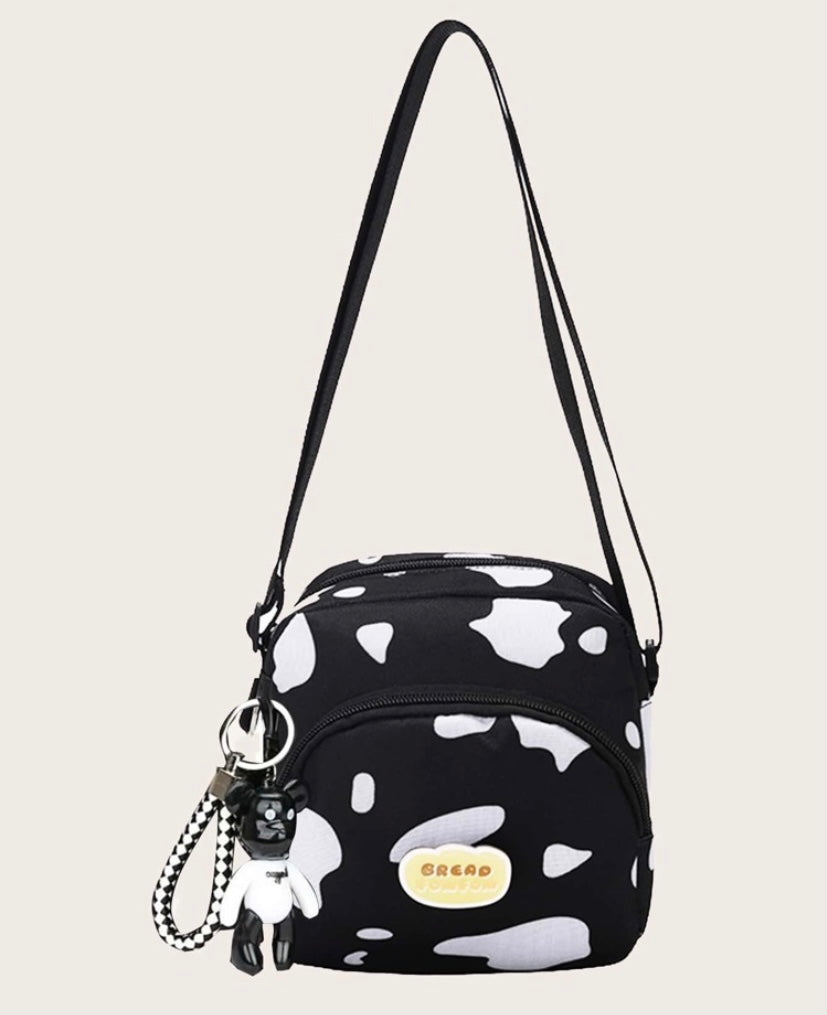 Cow print Crossbody with accessories