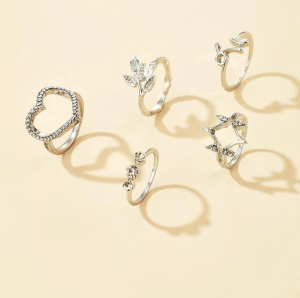 Heart ring set