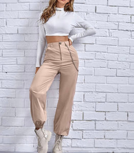 Beige chic pants