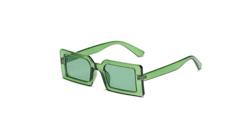 Square clear frame sunglasses