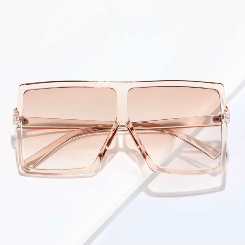 Tan flat frame sunglasses