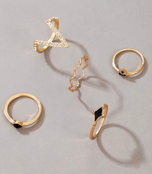 V shape ring set