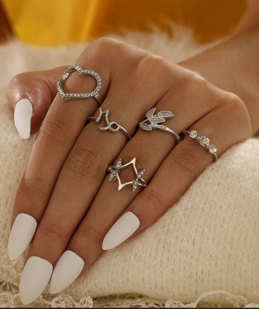 Heart ring set