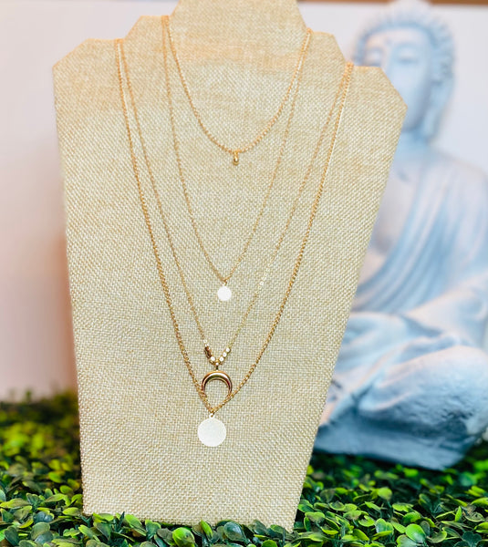 Moon layered  necklace