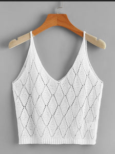 White handmade top