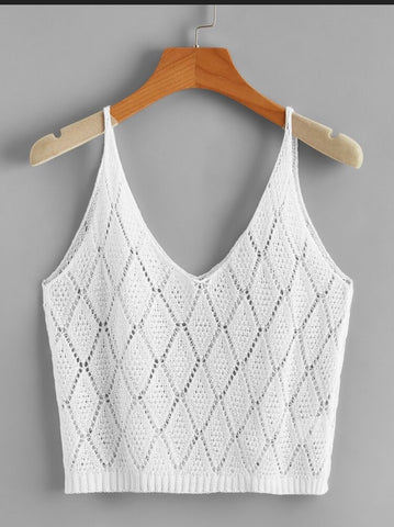 White handmade top