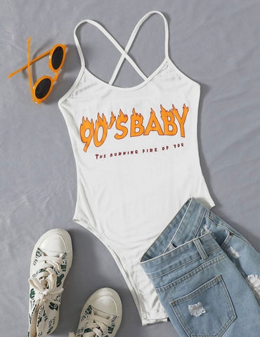 90’s Baby bodysuit white