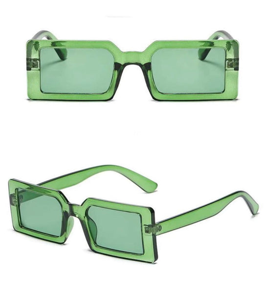 Square clear frame sunglasses