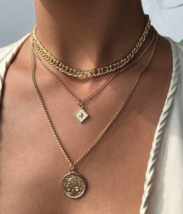 Geo Greek Layered neckless