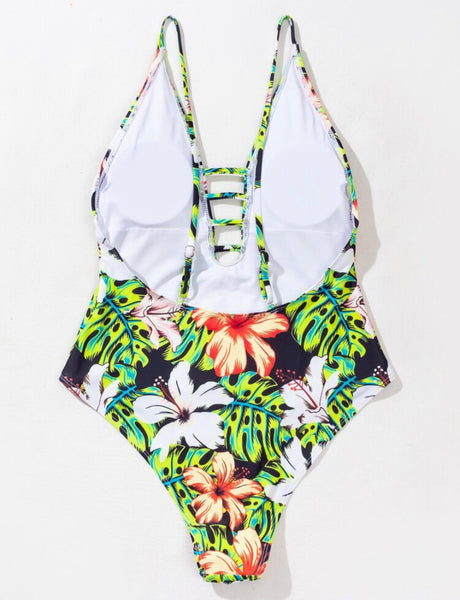 One piece floral swimsuit